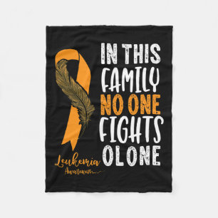 Awareness Orange Ribbon Cancer Survivor Gift  Fleece Blanket