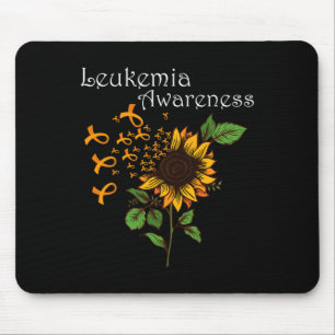 Awareness Orange Ribbon With Sunflower  Mouse Pad
