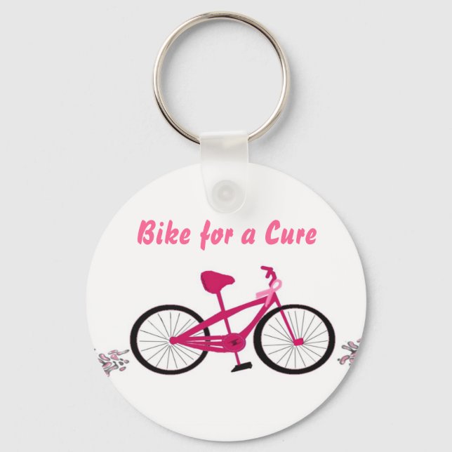 Awareness Pink Bicycle Key Ring (Front)