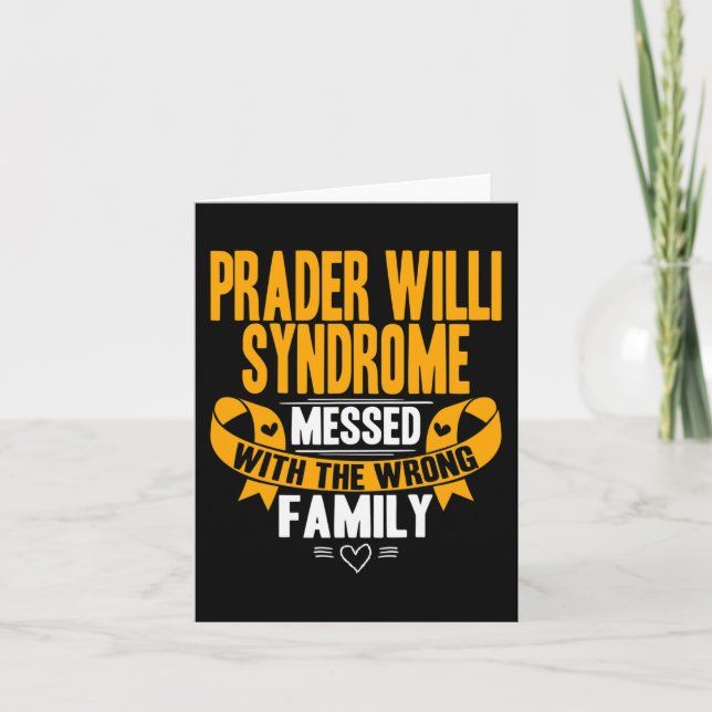 Awareness - Prader Willi Syndrome  Card (Front)