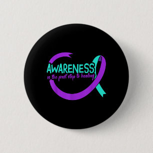 Awareness Prevention Support Survivor Month 6 Cm Round Badge