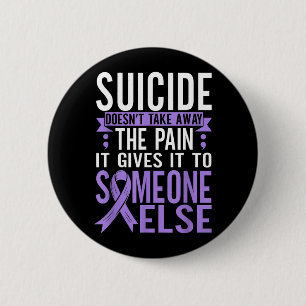Awareness Prevention Support Survivor Month Design 6 Cm Round Badge