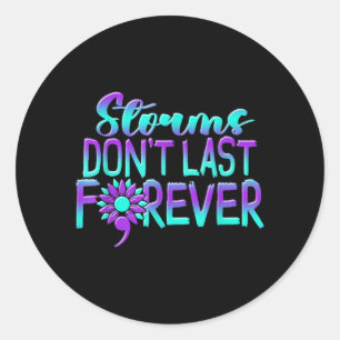 Awareness Prevention Support Survivor Month Design Classic Round Sticker