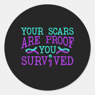 Awareness Prevention Support Survivor Month Design Classic Round Sticker