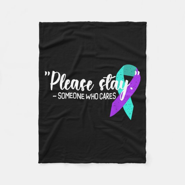 Awareness Prevention Support Survivor Month Design Fleece Blanket (Front)