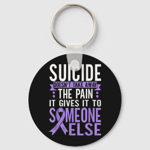 Awareness Prevention Support Survivor Month Design Key Ring