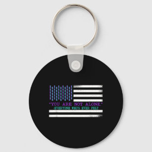 Awareness Prevention Support Survivor Month Key Ring