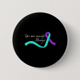 Awareness Prevention Support Survivor Month Print 6 Cm Round Badge