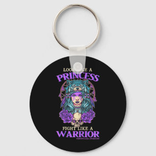 Awareness Princess Fight Like A Warrior  Key Ring
