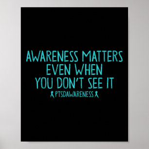 Awareness Problems Ptsd Veteran Trauma Survivor Wa Poster