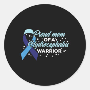 Awareness Proud Mum Of A Hydrocephalus Warrior  Classic Round Sticker