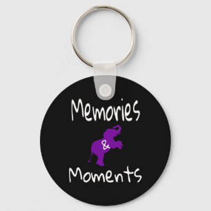 Awareness Purple Elephant Support Memories Moments Key Ring