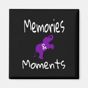 Awareness Purple Elephant Support Memories Moments Magnet