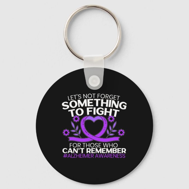 Awareness Purple Ribbon 2  Key Ring (Front)