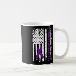 Awareness Purple Ribbon Addiction Recovery Coffee Mug