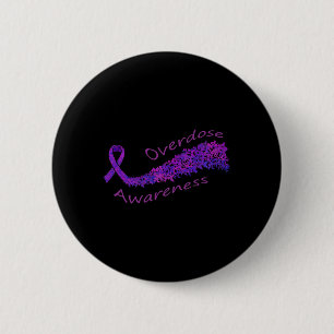 Awareness Purple Ribbon Butterfly Gift 6 Cm Round Badge