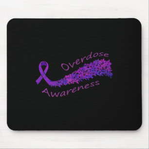 Awareness Purple Ribbon Butterfly Gift  Mouse Pad