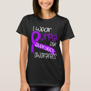 Awareness Purple Ribbon Drug Addiction 2  T-Shirt