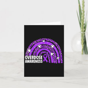 Awareness Purple Ribbon Drug Addiction Na Aa 1 Card