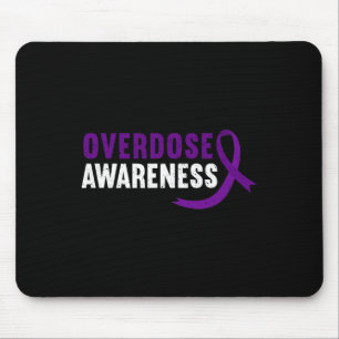 Awareness Purple Ribbon Drug Addiction Recovery Mouse Pad