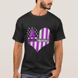 Awareness Purple Ribbon Drug Addiction T-Shirt