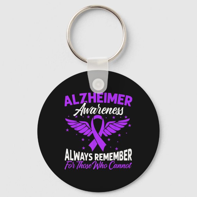 Awareness Purple Ribbon  Key Ring (Front)
