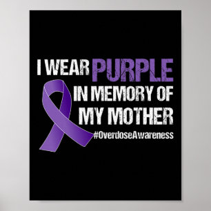 Awareness Purple Ribbon Memory Of My Mother Poster