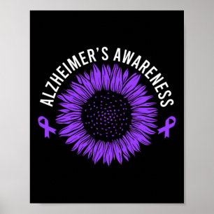 Awareness Purple Ribbon Poster