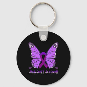 Awareness Purple Ribbon The End Of Heimer' Key Ring