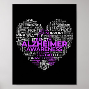 Awareness Purple Ribon Poster