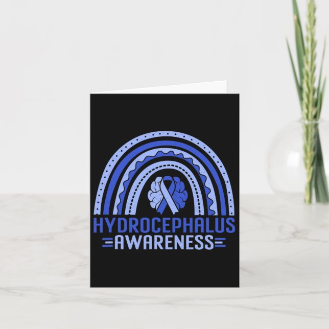 Awareness Rainbow Blue Ribbon Warrior Support  Card (Front)
