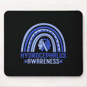 Awareness Rainbow Blue Ribbon Warrior Support Mouse Pad