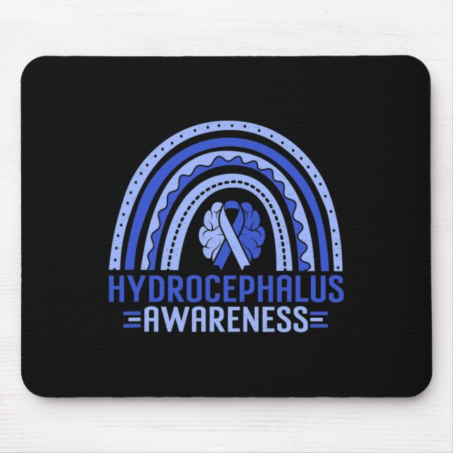 Awareness Rainbow Blue Ribbon Warrior Support  Mouse Pad (Front)