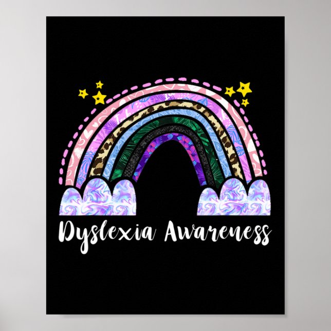 Awareness Rainbow Dyslexic Reading Therapy  Poster (Front)