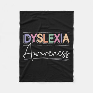 Awareness Reading Disorder Disability Spelling 1  Fleece Blanket