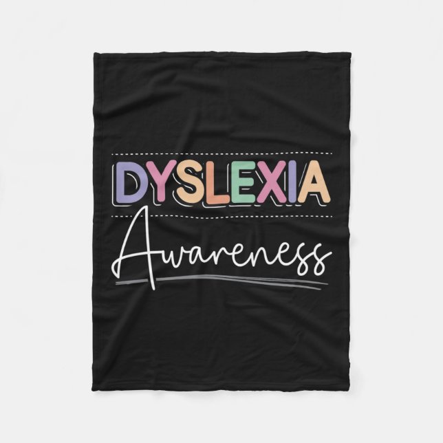 Awareness Reading Disorder Disability Spelling 1  Fleece Blanket (Front)