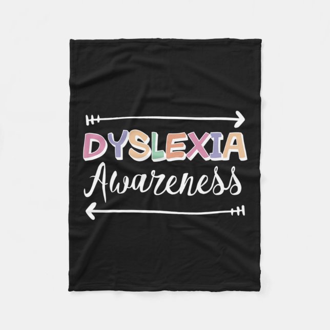Awareness Reading Disorder Disability Spelling  Fleece Blanket (Front)
