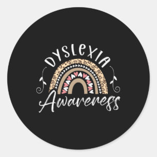 Awareness Reading Disorder Dyslexia Therapist Classic Round Sticker
