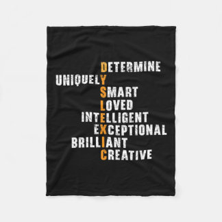Awareness Reading Disorder Learning Disability 2  Fleece Blanket