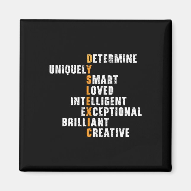 Awareness Reading Disorder Learning Disability 2  Magnet (Front)