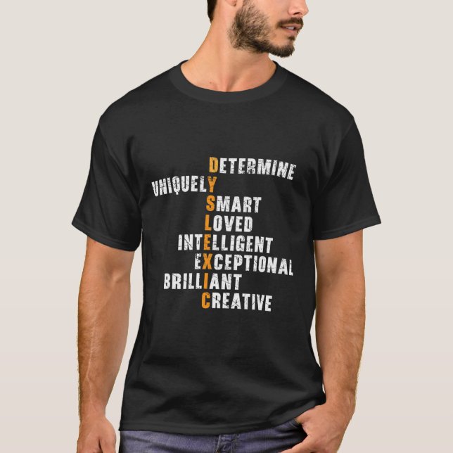 Awareness Reading Disorder Learning Disability 2  T-Shirt (Front)