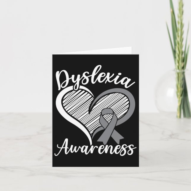 Awareness Reading Disorder Learning Disability 3  Card (Front)