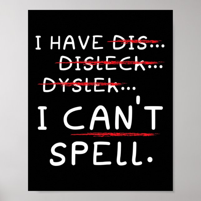 Awareness Reading Disorder Learning Disability 4  Poster (Front)