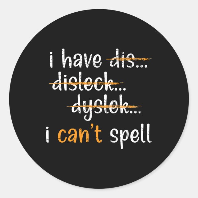 Awareness Reading Disorder Learning Disability 5  Classic Round Sticker (Front)
