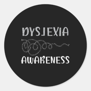 Awareness Reading Disorder Learning Disability 6  Classic Round Sticker