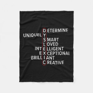 Awareness Reading Disorder Learning Disability 7  Fleece Blanket