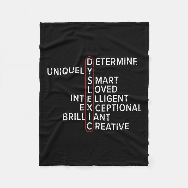 Awareness Reading Disorder Learning Disability 7  Fleece Blanket (Front)