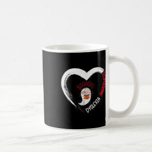 Awareness Reading Heart Wear Red Cute Ghost Book Coffee Mug