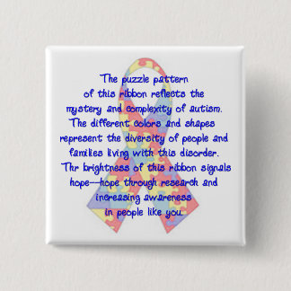Awareness Ribbon 15 Cm Square Badge