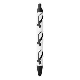 Awareness Ribbon Black Ink Pen